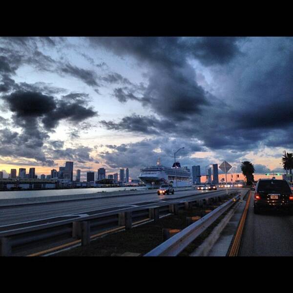  Art Print featuring the photograph Miami Skyline Seen From Mcarthur by Juan Silva
