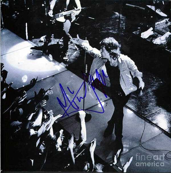Mick Jagger On Stage Art Print featuring the photograph Mick Jagger on Stage by Pd