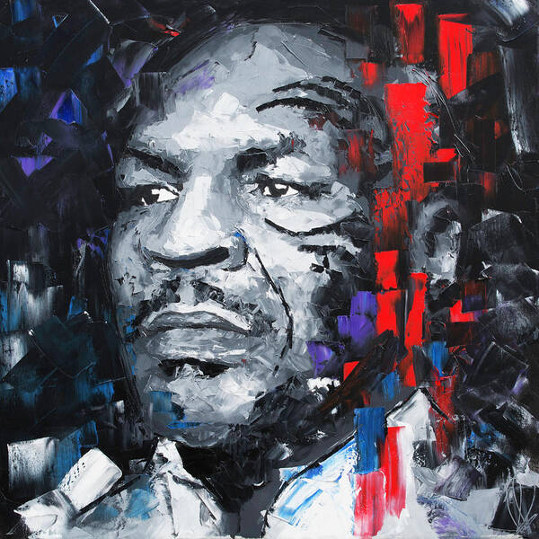 Mike Art Print featuring the painting Mike Tyson by Richard Day