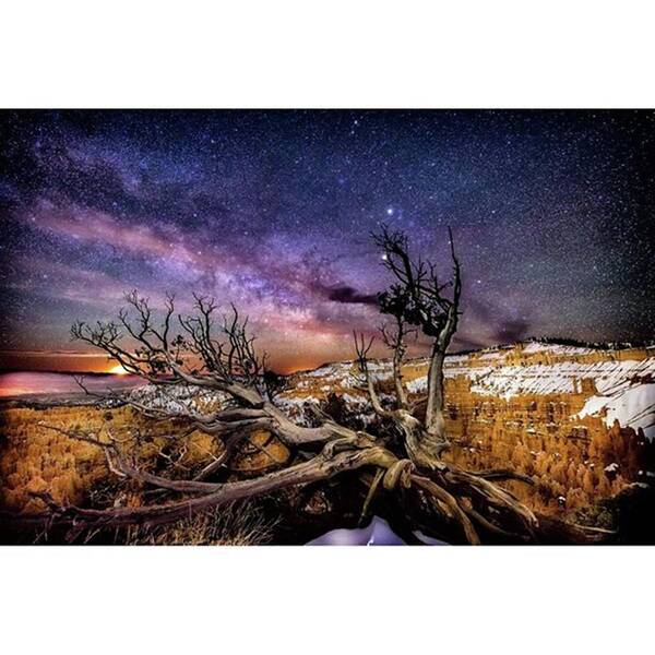 Beautiful Art Print featuring the photograph Milky Way Over Bryce Canyon 
#amazing by Michael Ash