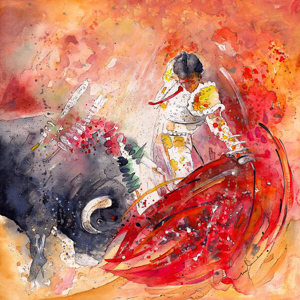 Animals Art Print featuring the painting Moment Of Truth by Miki De Goodaboom