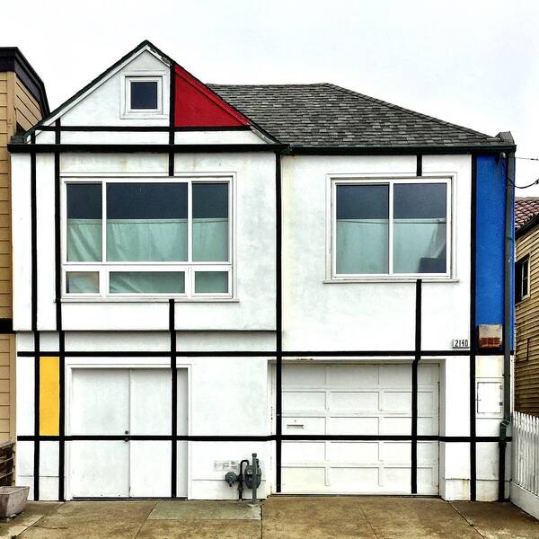  Art Print featuring the photograph Mondrian House by Julie Gebhardt