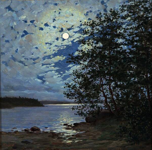 Thure Sundell Art Print featuring the painting Moonlight by MotionAge Designs