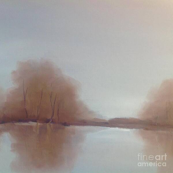  Landscape Art Print featuring the painting Morning Chill by Michelle Abrams