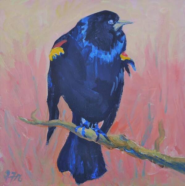 Birds Art Print featuring the painting Mr. Cool by Francine Frank