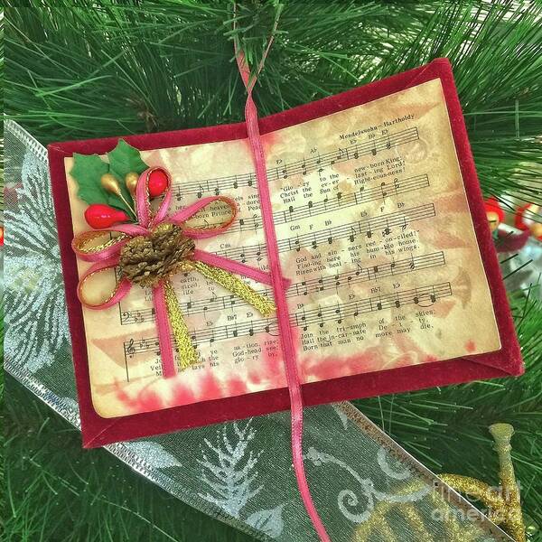 Sheet Music Art Print featuring the photograph Music for Christmas by Dee Flouton