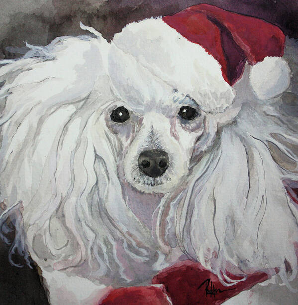 Toy Poodle Art Print featuring the painting Naughty or Nice by Rachel Bochnia