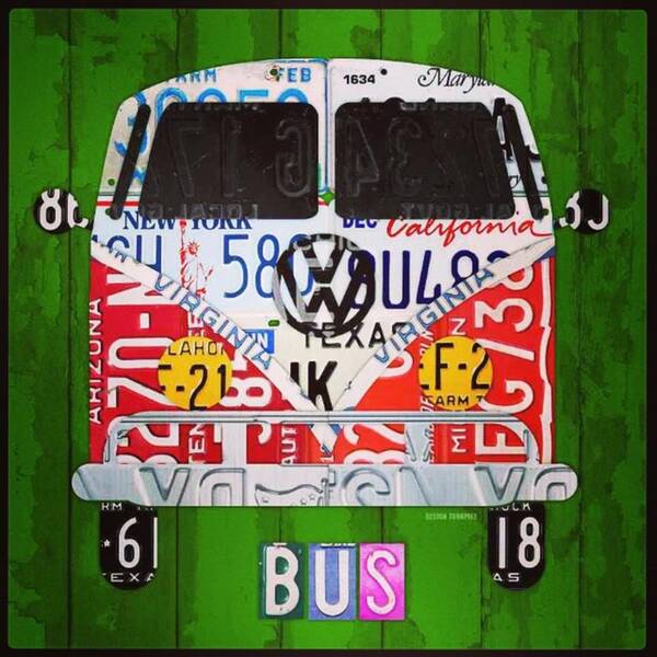 Faaartist Art Print featuring the photograph New #vw License Plate Art Series Out On by Design Turnpike