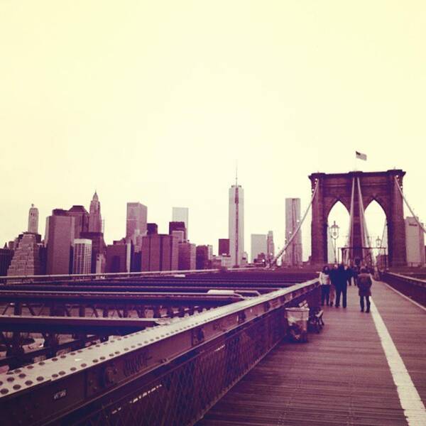Bridge Art Print featuring the photograph New York City 2013 #brooklyn by Katharina Schneider