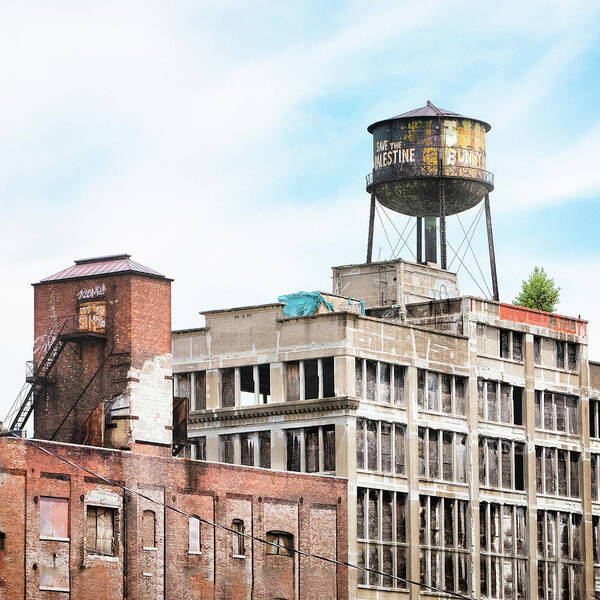Brooklyn Art Print featuring the photograph New York Water Towers 18 - Greenpoint Water Tower by Gary Heller