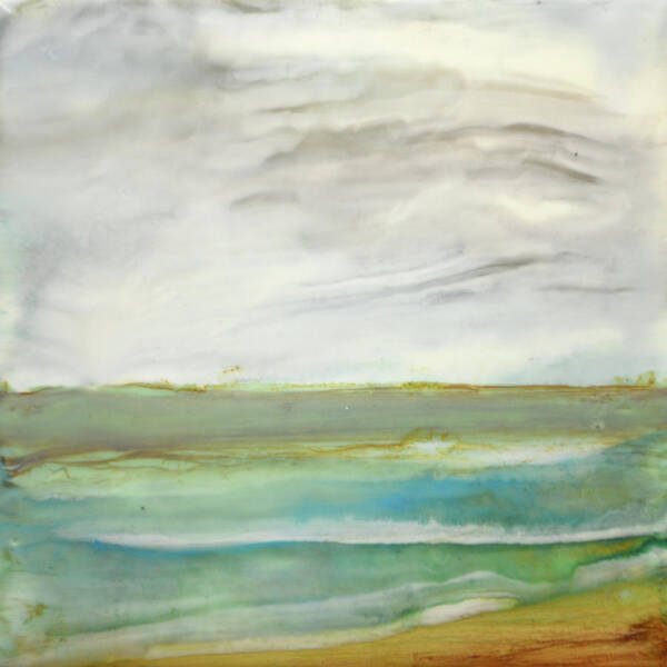 Ocean Art Print featuring the painting Ocean Green by Jennifer Creech