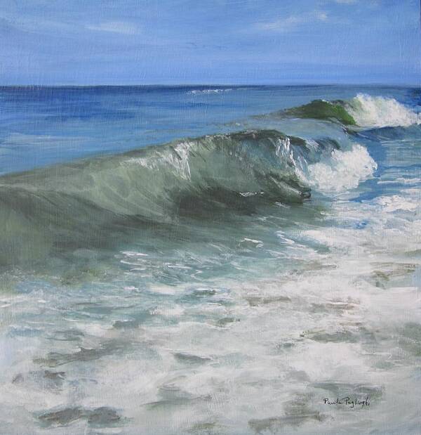 Ocean Art Print featuring the painting Ocean Power by Paula Pagliughi