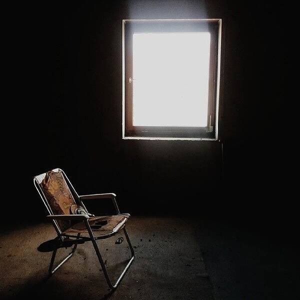 Ig_photooftheday Art Print featuring the photograph #old #vintage #chair #lighting by Michelle Olaya