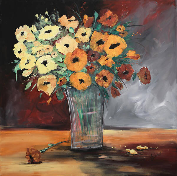 Flowers Art Print featuring the painting Orange Blossoms by Terri Einer