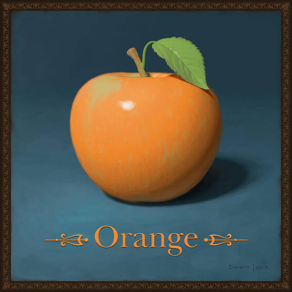 Orange Art Print featuring the painting Orange by Swann Smith
