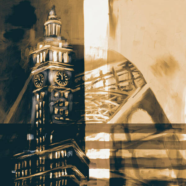 Wrigley Buildings Art Print featuring the painting Painting 772 4 Wrigley Building by Mawra Tahreem