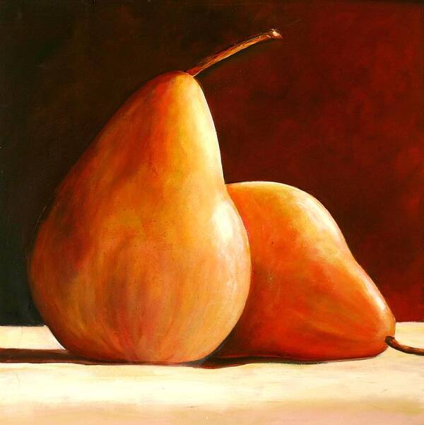 Pear Art Print featuring the painting Pair of Pears by Toni Grote