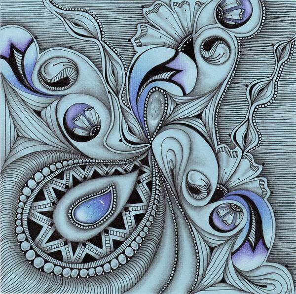 Paisley Art Print featuring the drawing Paisley Power by Jan Steinle