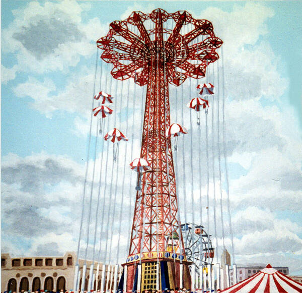 Parachute Jump in Coney Island New York Art Print by Bonnie Siracusa - Fine  Art America