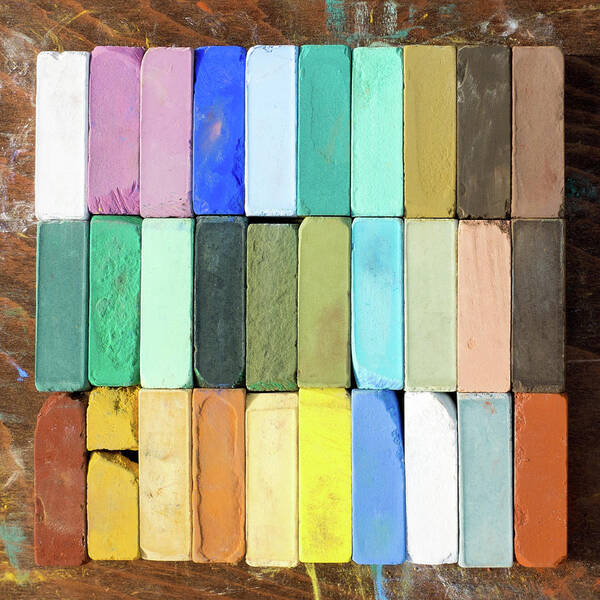 Pastel Art Print featuring the photograph Pastel Square Composition 1 by Kathy Anselmo