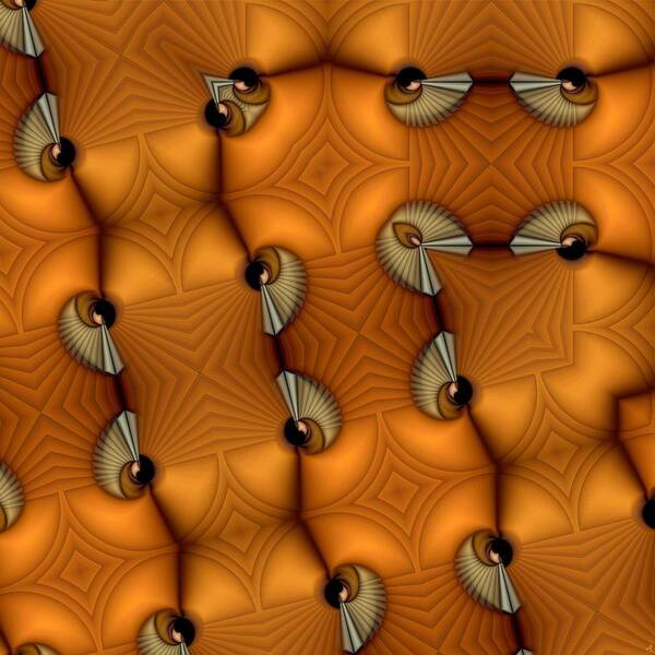 Pattern Art Print featuring the digital art Opposing Patterns by Ronald Bissett