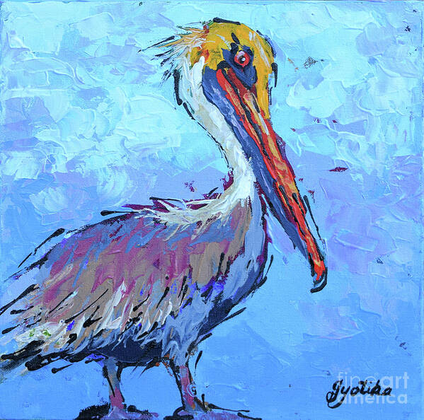  Art Print featuring the painting Pelican by Jyotika Shroff