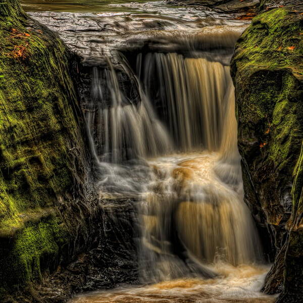 Pewits Nest Art Print featuring the photograph Pewits Nest Middle Falls Square by Dale Kauzlaric