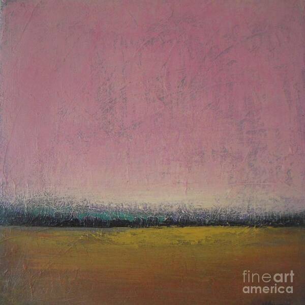 Abstract Landscape Art Print featuring the painting Pink Dayspring by Vesna Antic