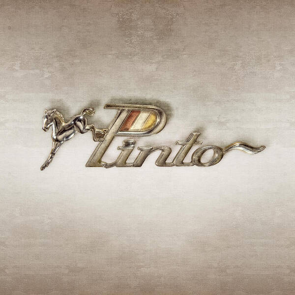 Automotive Art Print featuring the photograph Pinto Car Badge by YoPedro
