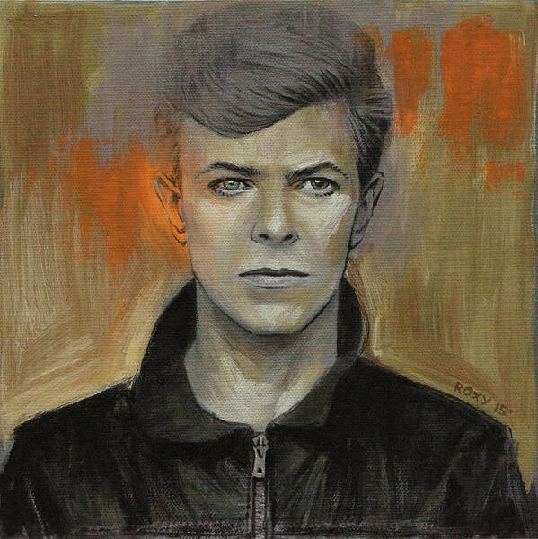 David Art Print featuring the painting Portrait of David Bowie by Art Popop