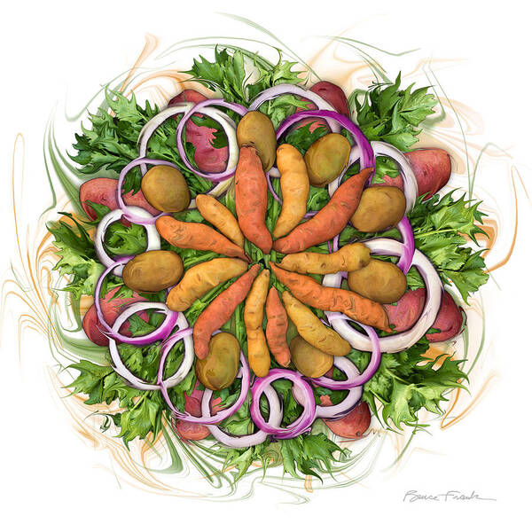 Food Art Print featuring the photograph Potato Salad by Bruce Frank