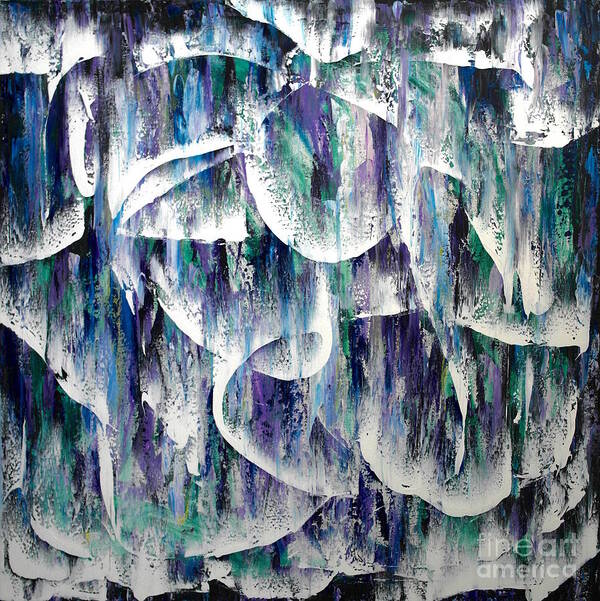 Abstract Art Print featuring the painting Rain Dance by Wayne Cantrell