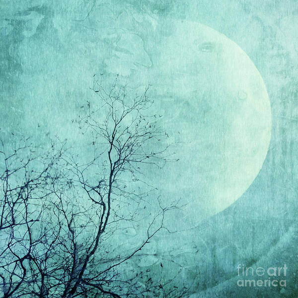 Moon Art Print featuring the photograph Reach for the moon by Priska Wettstein