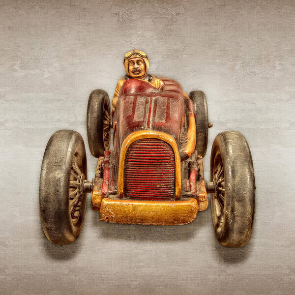 Antique Art Print featuring the photograph Red Racer Front by YoPedro
