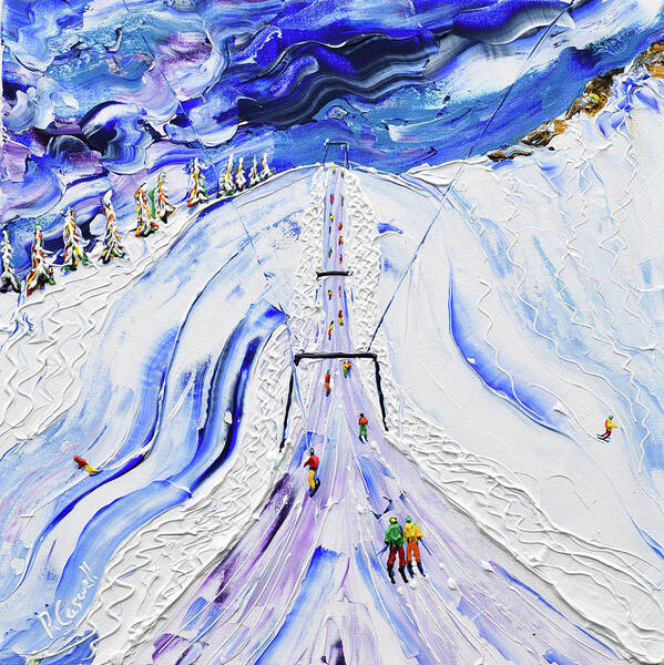 Morzine Art Print featuring the painting Ripaille Twin Drag by Pete Caswell