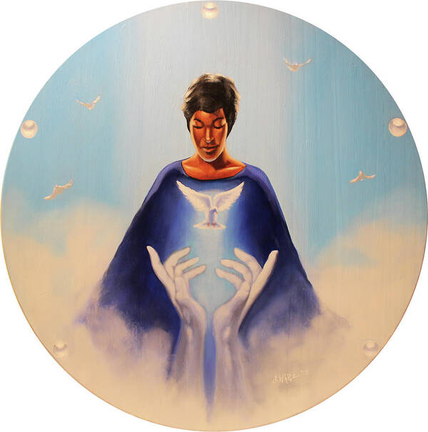 Zeta Phi Beta Art Print featuring the painting Rise in this light by Jerome White