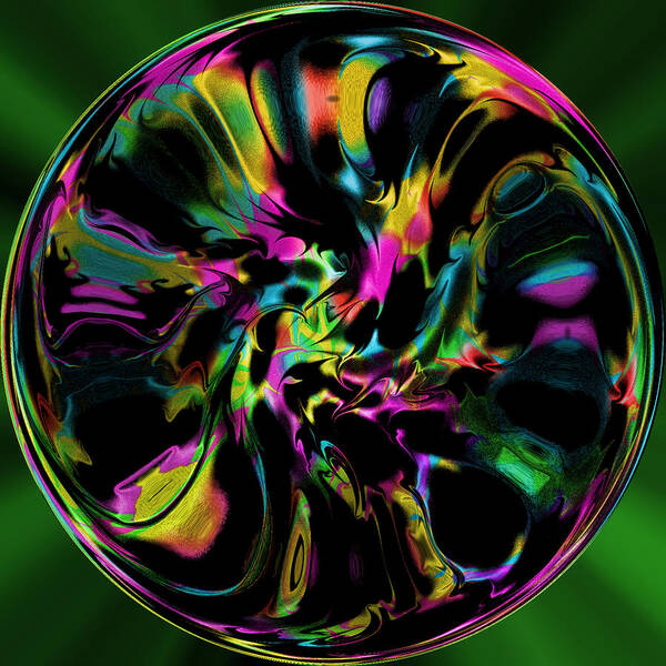 Sphere Art Print featuring the digital art Rock Candy by Kevin Caudill