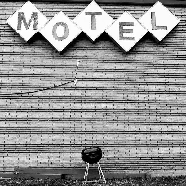 Motel Art Print featuring the photograph Room Service Available by Holly Ross