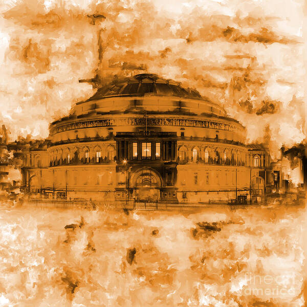 Royal Albert Hall Art Print featuring the painting Royal Albert Hall 01 by Gull G