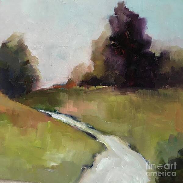 Landscape Art Print featuring the painting Running Stream by Michelle Abrams