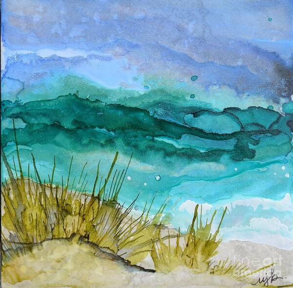 Beach Art Print featuring the painting Saltwater Storm by Marla Beyer
