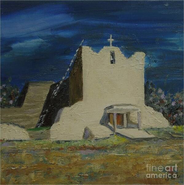 Blue Art Print featuring the painting San Lorenzo - SOLD by Judith Espinoza