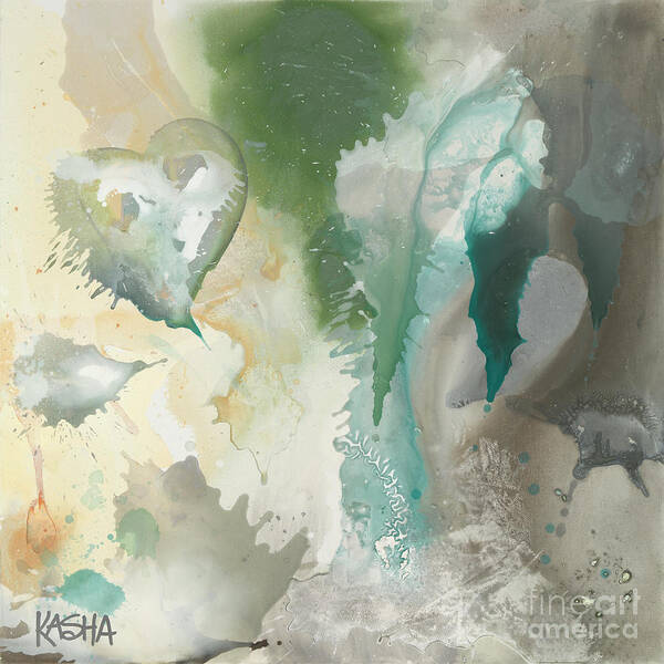 Minty Art Print featuring the painting Seafoam by Kasha Ritter
