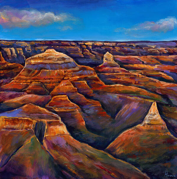 Landscapes Art Print featuring the painting Shadow Canyon by Johnathan Harris