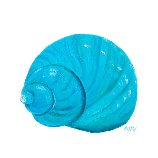 Shell Art Print featuring the painting Shell painting - bathroom art by Jan Matson