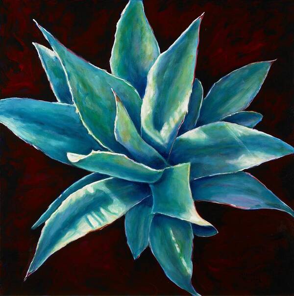 Agave Art Print featuring the painting Simply Succulent by Shannon Grissom
