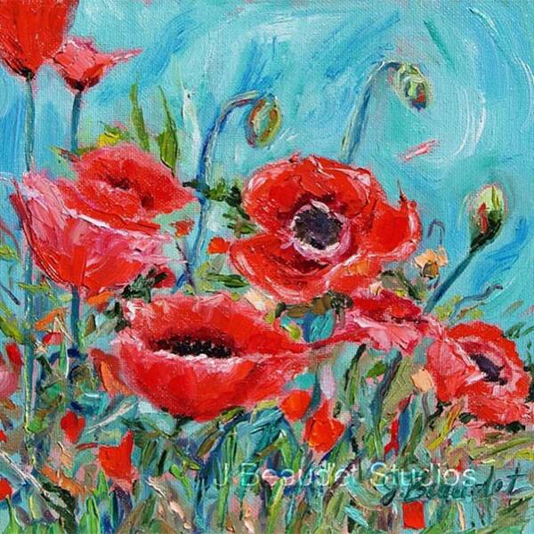 Poppies Art Print featuring the photograph Something Cheery For This Dreary Day! by Jennifer Beaudet