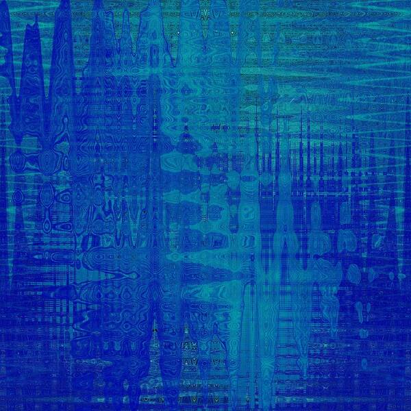  Art Print featuring the digital art Sounds of Blue by Stephanie Grant