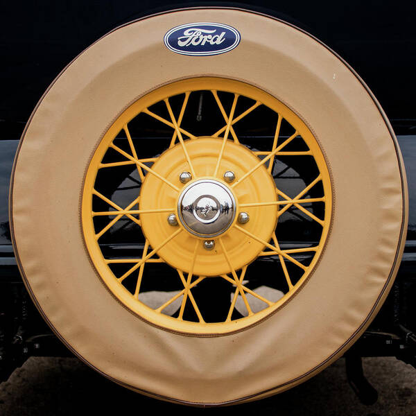 Auto Art Print featuring the photograph Spare Tire by Ira Marcus