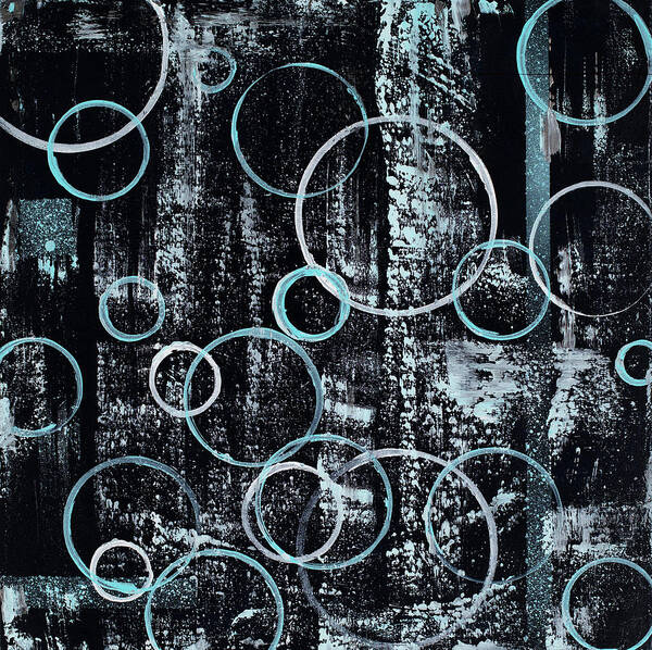 Abstract Art Print featuring the painting Spheres by Tamara Nelson